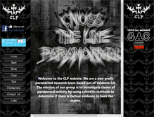 Tablet Screenshot of crossthelineparanormal.com